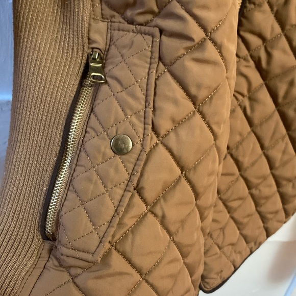 Love Tree Brown Quilted Puffer Jacket with Stand-Up Collar - Picture 4 of 10